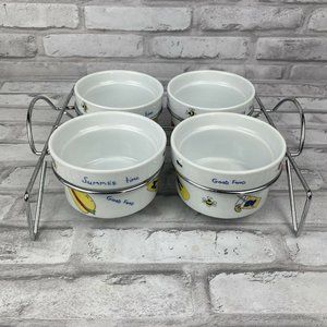 Condiment Bowls/Rack Summer Time Good Friends BBQ